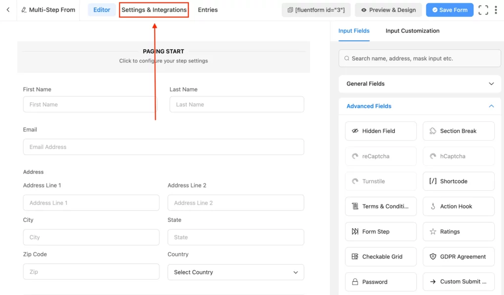 Setting up your multi-step form